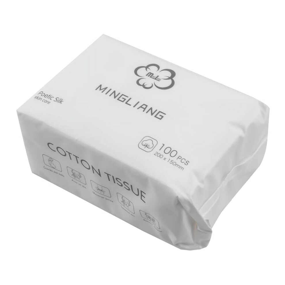 100PCS Disposable Wash Face Towel, Clean Face Towel, Make of Cotton, Remove Makeup Towel, Wash Facial Tissue