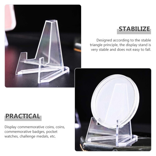20 stk. akryl staffeli-stativer, display-cd-holder, hylde, mønter 1