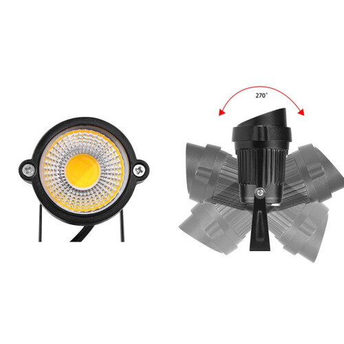 Landskapslys LED utendørs spotlight2 stk. trelys sti jordplugg 2