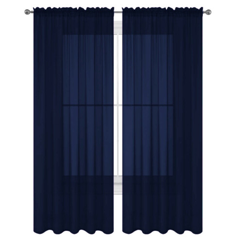 Perdea transparentă cusută, 2 buc., 155 cm, 213 cm, 274 cm, 308 cm, L