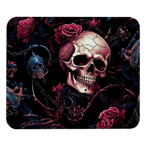 Dark Punk E Mouse Pad με αντιολισθητική βάση από καουτσούκ, τετράγωνο σχέδιο για φορητό