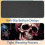 Dark Punk E Mouse Pad με αντιολισθητική βάση από καουτσούκ, τετράγωνο σχέδιο για φορητό 4