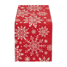 Față de masă de Crăciun Yakbaofuo FUFRE, 33*183cm, din in, lavabilă, pentru decor de masă în interior și exterior, compatibilă cu