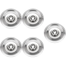 5 tigăi grill de 14 cm cu capace universale din silicon, compatibile cu oale, tigăi, tigăi, boluri – Înlocuitor capac pentru condimente și