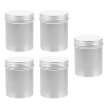 5er-Packung Aluminiumdosen zur Aufbewahrung von Süßigkeiten, Tee, Haarwachs und losem Wachs