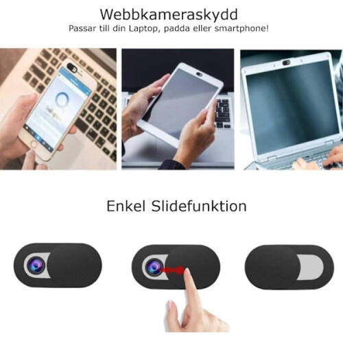 Protetor de Webcam para Laptop / compatível com iPad / Celular - Branco - Pacote com 8 unidades 1