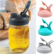 Walbest5Pack Herbruikbare Drinkflesdeksels met Brede Gat, Lekvrije Dop voor Mason Jar Blik