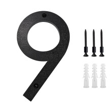 Numéros de maison modernes de 12,7 cm (5 pouces) pour l'extérieur, grande plaque d'adresse en métal, design flottant antirouille avec kit de