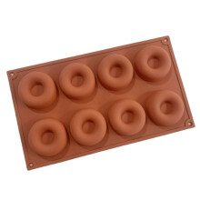 Molde de silicona antiadherente para donuts, pasteles y bagels. Bandeja reutilizable para hornear.