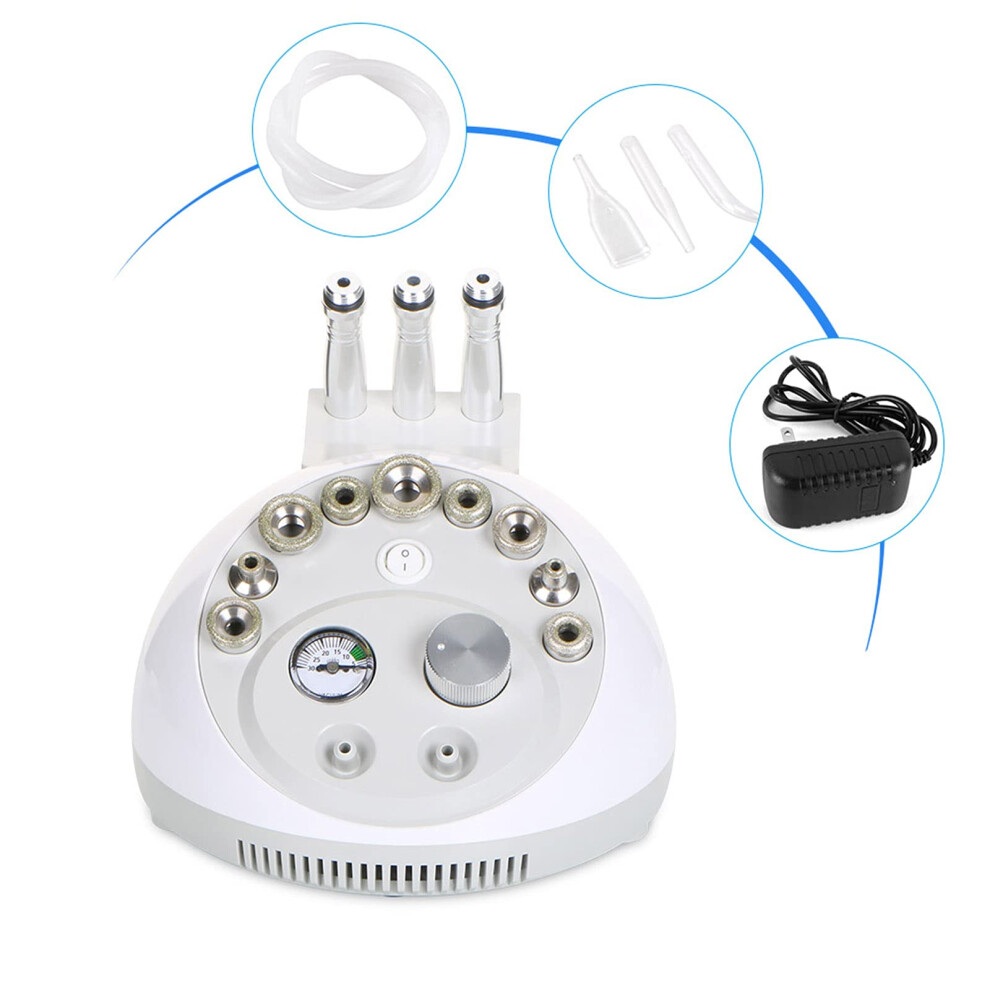 Diamond Microdermabrasion Kit with Vacuum Suction for Facial Exfoliation and Blackhead Removal