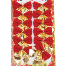 36 kerststrikjes voor de kerstboom, glitterlinten, mini-strikjes als hangende decoratie, geschikt voor feestkransen, huisdecoratie en