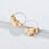 RSAMD Metal Halvmåne Hoop Øreringe Kvinder Bueformede Statement Hoops-E4453-Guld 3