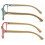 2 ζευγάρια Γυναικεία Γυαλιά Διαβάσματος Geniune Bamboo - Fun Color Clear Lens Reader 7015 +3.00 3