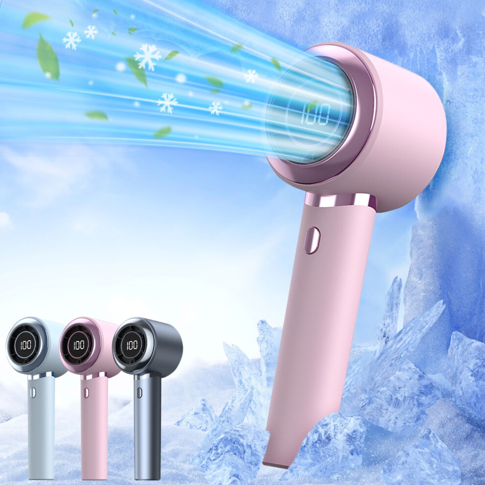 Oyigu High Speed Small Fan Violent Turbine Digital Display Handheld Fan Usb Long Life Outdoor Mini Fan, Quiet Fan On Clearance 9191629599233