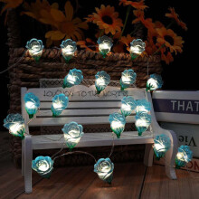 Xerdsx LED-rozenlichtslinger, koperdraadverlichting, decoratieve raamverlichting, gekleurde lichtslinger voor tuin en erf
