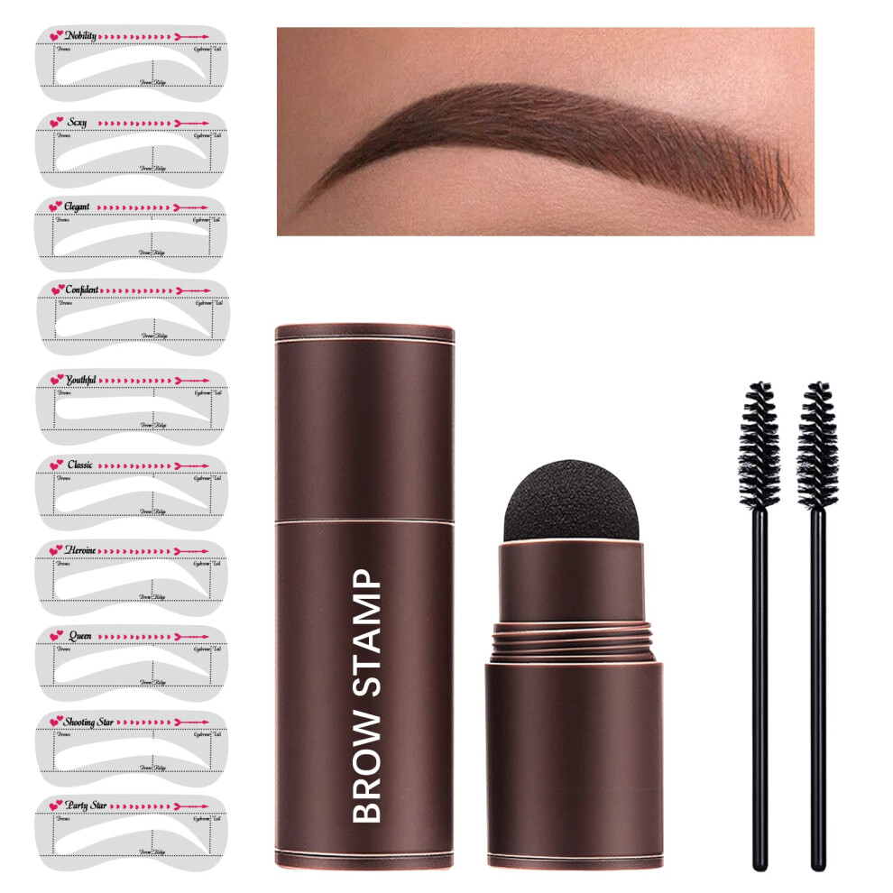 Light Eyebrow Stamp Kit With 10 Reusable Stencils For Fast Brow Shaping And Symmetry Guide Templates ( Brow)