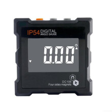 Digital Inclinometer IP54 Waterproof Precision Angle Tool with Backlit LCD for Construction Black