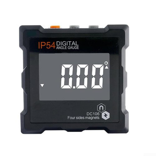 Digital Inclinometer IP54 Waterproof  Precision Angle Tool with Backlit LCD for Construction Black
