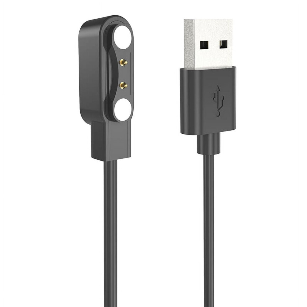 Jixopn Magnetic Fast Charging Cable 1M Usb 2 Pin Charging Cord For Colmi I30 Smartwatch Black 9423501806840