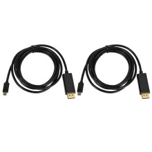 Adaptador de cabo USB-C para DisplayPort (2 unidades) - Cabo USB 3.1 Tipo C para DP HD de 1,8 m