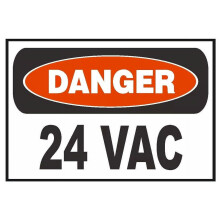 Danger24VAC elektromos villanyszerelő biztonsági tábla fém alumínium fali tábla mérete: 8x12 hüvelyk
