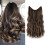Halo Hair Extensions Αόρατο Σύρμα Κυματιστό Σγουρό Μακριά Συνθετικά Μαλλιά για Γυναικεία 1