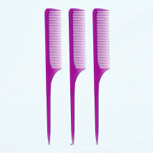 XL Rat Tail Combs Wide Tooth Comb Detangling Hair Styling Coarse Hair Foiling Thick Back Parting Combs Hairstylist Combs For Women Made In USA 3 Pc.