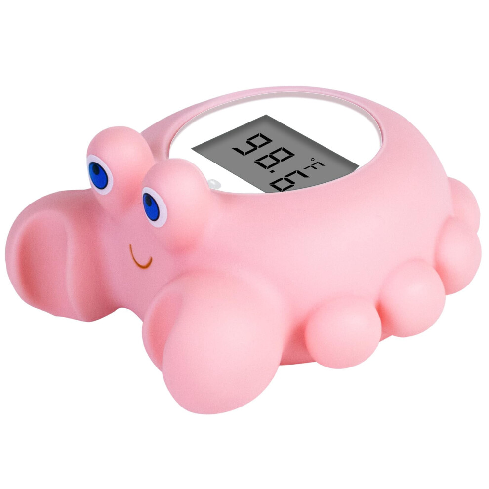 Baby Bath Thermometer Digital With Alarm, Compatible With Baby Tub, Water & Room Temp, Floating Safety Toy For Newborns Blue/Light
