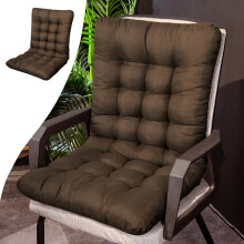 Cojín para mecedora Kabnic, cojín de asiento de exterior de una pieza con respaldo capitoné, almohadilla antideslizante para interiores, patio,