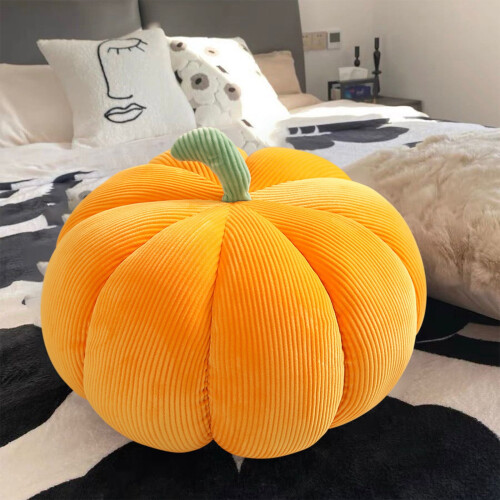 Μαξιλάρι κολοκύθας Fluffy3D, πορτοκαλί βελούδινο μαξιλάρι, ζεστή φθινοπωρινή 2