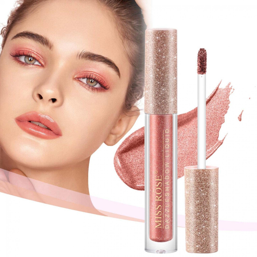 Glitter Eyeshadow Liquid with Pearlescent Shimmer, Long Lasting Waterproof Eye Makeup