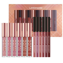 Rechoo Matte Liquid Lipstick and Lip Liner Set, 12 Pcs Long Lasting Waterproof Velvet Lip Color Gift Set