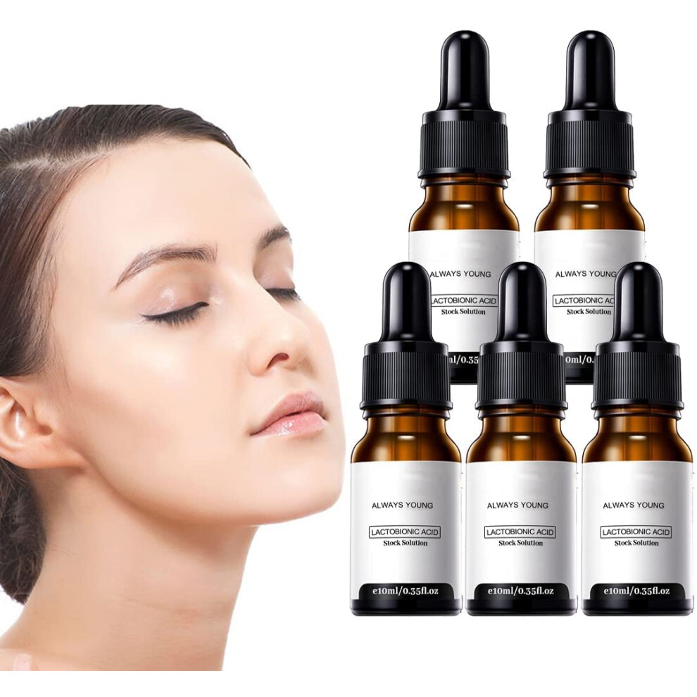Lactobionic Acid AntiAging Serum Wrinkle Smoothing Hydrating Pore Tightening Facial Essence 10ml