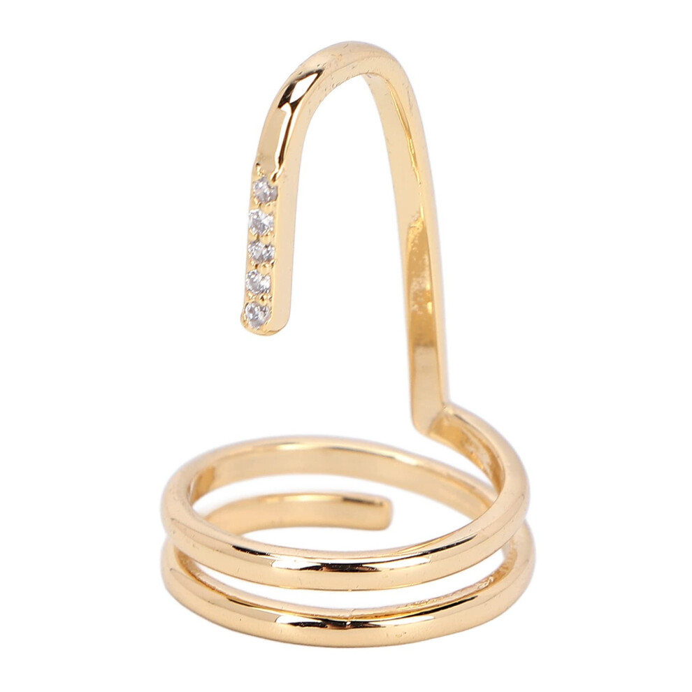 Nail Art Ring Fingernail Jewelry for Women, Electroplated Copper Metallic Fingertip Decoration