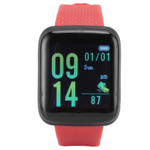 Red Fitness Tracker Watch IP65 Waterproof Monitor del Sonno e delle Calorie