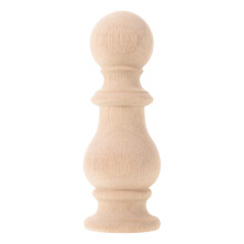 Unbehandelte Holz Zierkappen Beige Für Gardinenstangen & Möbel