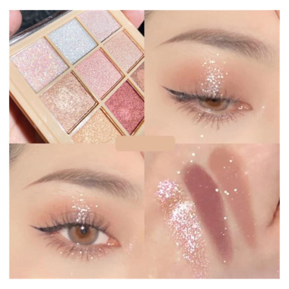 Smoky Eyeshadow Palette 9 Colors Black Shimmer LongLasting Waterproof Eye Makeup