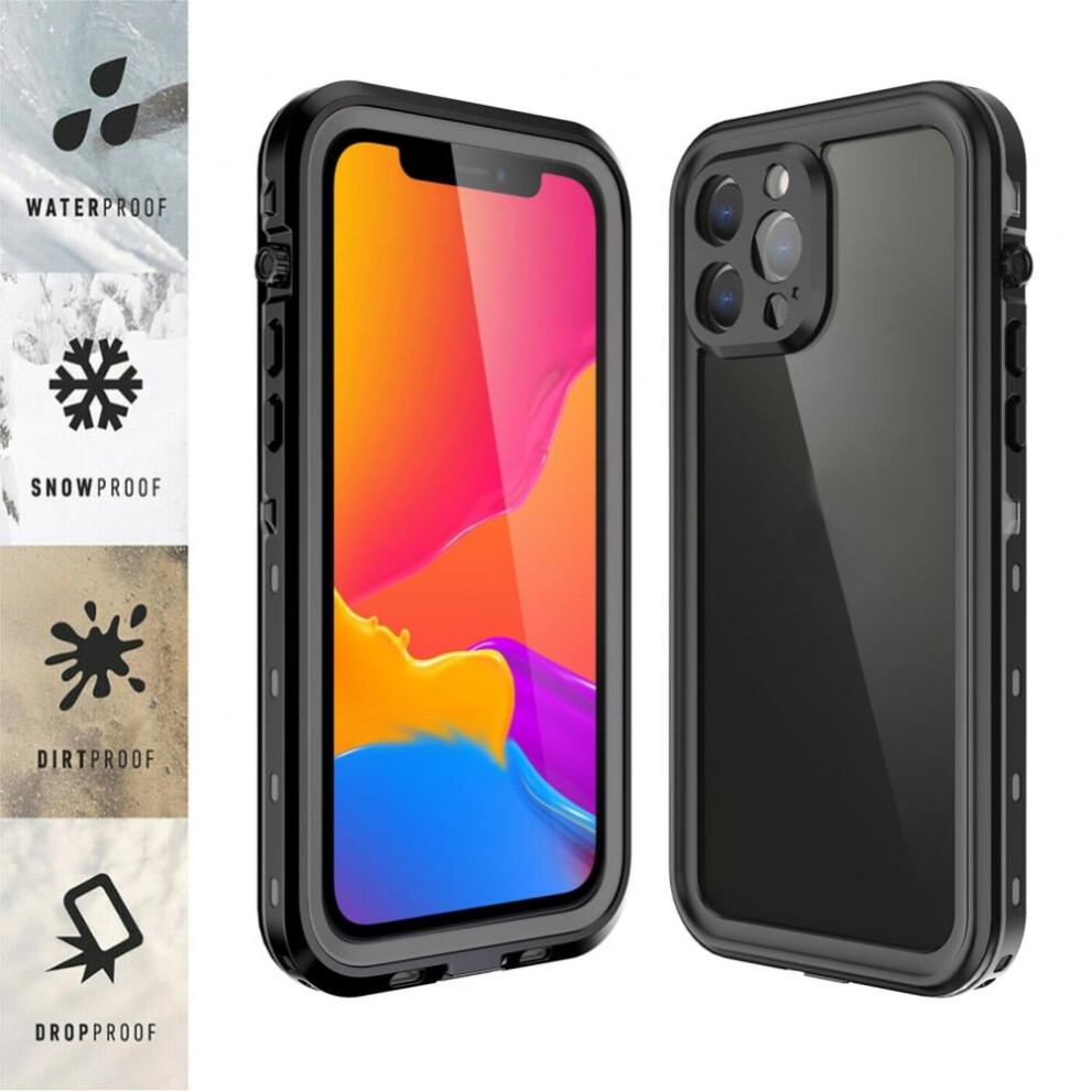 Rugged Waterproof Case For Compatible With Iphone 13 Pro - Full Body Shockproof Dustproof Protection Black 9395123690698