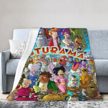 Couvertures Futurama en peluche pour voyage, chambre, salon, canapé, bureau