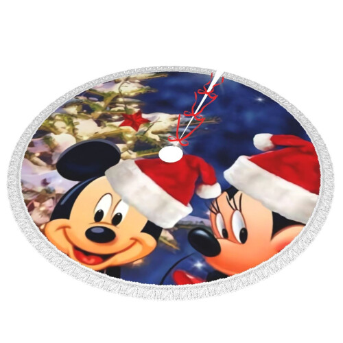 Φούστες χριστουγεννιάτικου δέντρου Mi-Ckey Mouse 48" ιντσών, χαλάκι χειμερινού δέντρου, 1