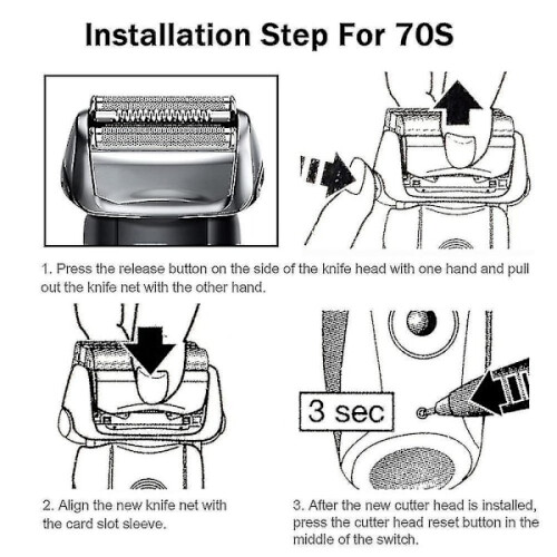 Cabeça de corte para barbeador elétrico Braun Series 70s 1