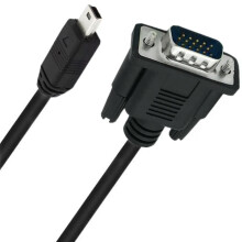 Cable adaptador Mini USB macho de 5 pines a VGA D-SUB15 macho para DVD móvil EVD de 1,5 m