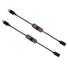 Cabo extensor USB tipo C macho para fêmea com interruptor de alimentação e luz indicadora para Raspberry Pi 4B2 peças