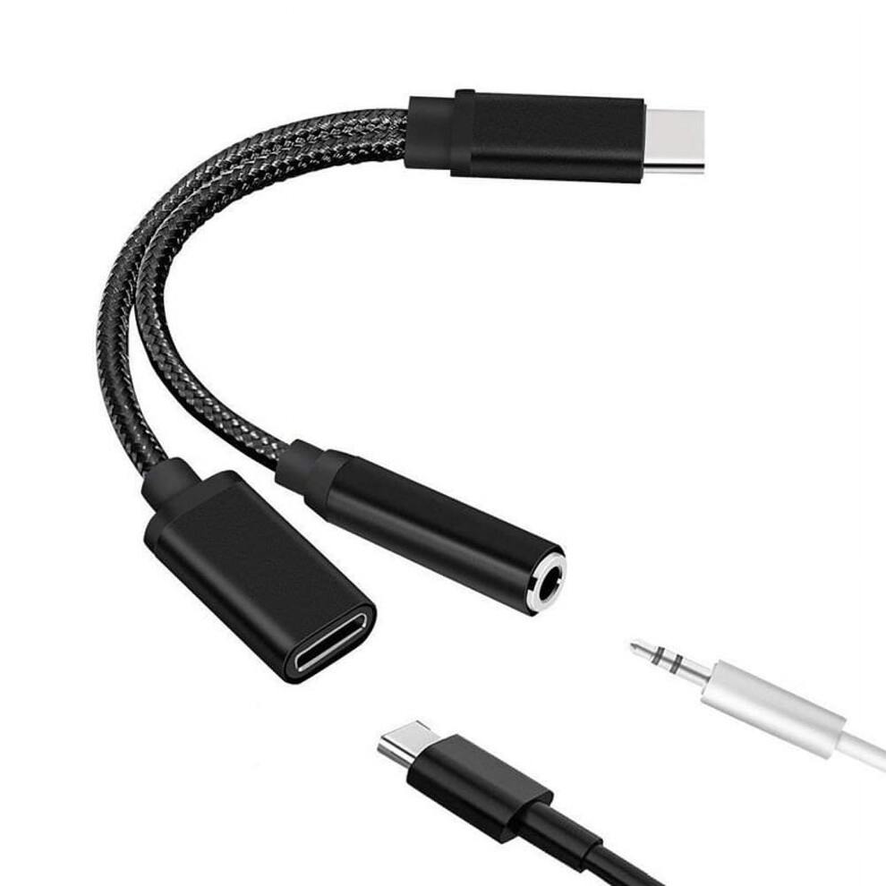 Type C To 3.5Mm Charge Audio Adapter 2 In 1 Usb C Splitter Headphone Aux Audio Cable For Smartphone Splitter 9322103945622