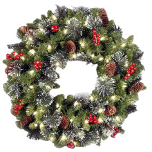 Guirlanda de Natal, Guirlanda Decorativa para Porta de Entrada, Guirlanda de Inverno, Guirlanda Artificial para Festa em Casa, Guirlanda Vermelha