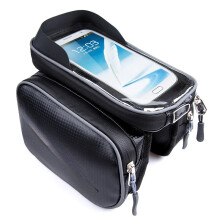 Bolsa impermeável para bicicleta, bolsa frontal para celular de 6,8 polegadas, bolsa para guidão de bicicleta, acessórios para ciclismo de montanha