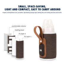 Scaldabiberon portatile Homerr con controllo della temperatura, display a LED e custodia per la tazza, ideale per viaggi all'aperto - Compatibile con