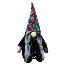 Maisiúcháin Plush Gnome Oíche Shamhna, Déanta de Lámh do Laistigh le Seicíní & Ornáidí do Bhord Baile, Cóisir Saoire, Stíl na mBan