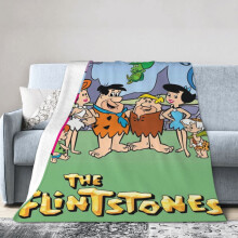Blaincéidí Caithimh The Flintstones Blaincéid Taistil Plush Seomra Leapa Seomra Maireachtála Tolg Oifig
