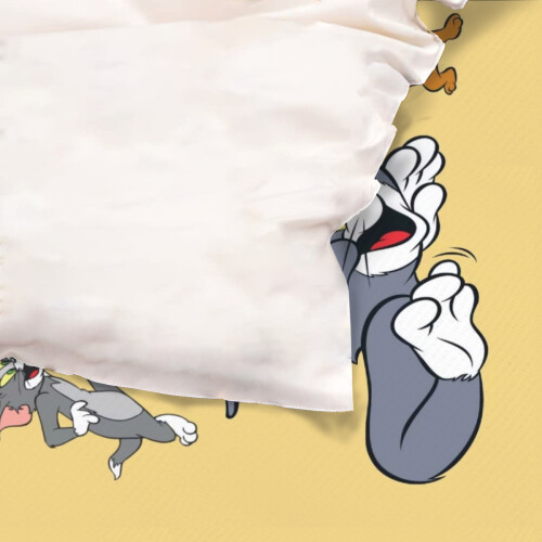 Σετ δύο τεμαχίων Tom and Jerry με τυπωμένα κρεβάτια - Σετ μονού κρεβατιού σε στυλ 1